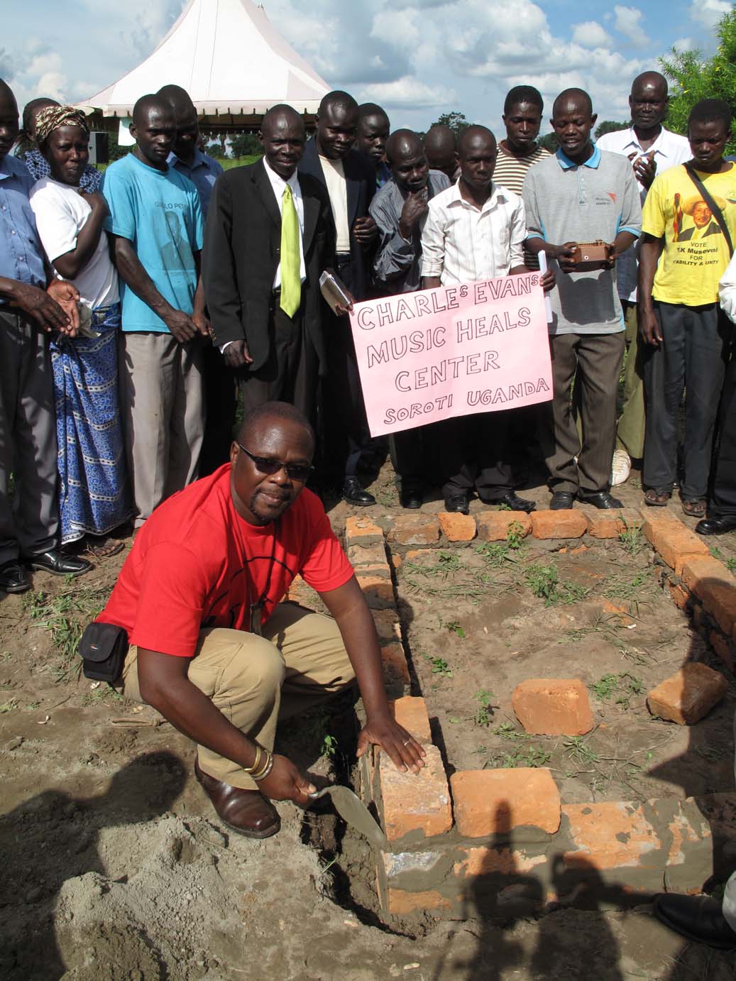 Samite lays the first brick