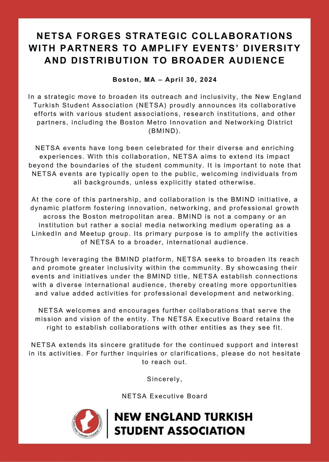 NETSA FORGES STRATEGIC COLLABORATIONS WITH PARTNERS TO AMPLIFY EVENTS' DIVERSITY AND DISTRIBUTION TO BROADER AUDIENCE