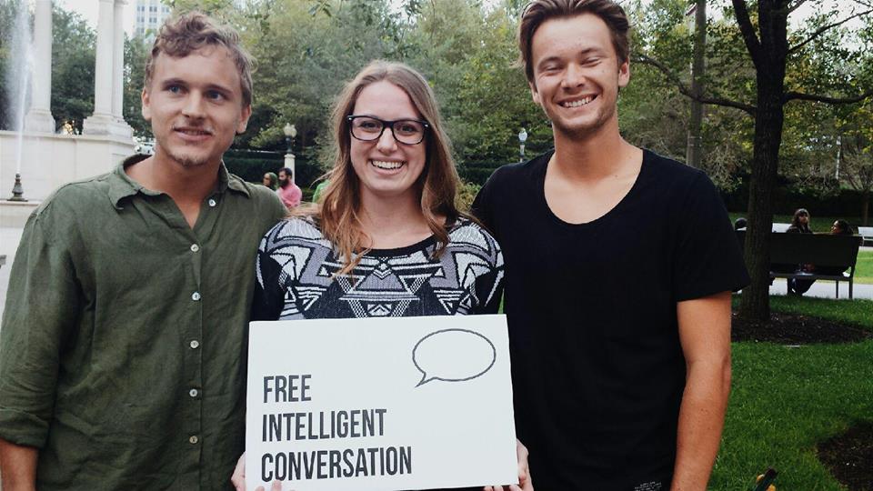 Free Intelligent Conversation is, by its nature, something that presents people with an opportunity. In my experience, biases and discrimination can often be the result of lack of opportunity to experience that which is previously unknown to you. Lack of opportunity can be attributed to many factors, but to aspire beyond the immediate situation of your familiar surroundings and learn about those different than yourself often takes an effort of intention. Many people are not blessed with the opportunity to travel and learn from cultures drastically different than their own. By beholding we become changed. However, the fact of the matter is that it is not even necessary to travel to a different country, a different culture, to interact and learn from people that come from a different background than your own. There are people all around us that we can learn from, and can learn from us. Many of the greatest achievements in history have been the result of collaboration and utilization of the strengths of a diverse range of various individuals. Free Intelligent Conversation is the active intention to optimistically pursue that which may be unknown to you, so that people have an opportunity to learn about others what they did not know before. It is a social art form inspired to provoke thought and innovation among the minds and hearts of people. Because I have been blessed enough to have a diverse experience that has allowed me to interact and learn from a vast variety of people, I understand and appreciate the benefits, and I encourage all to be proactive and embrace possibility whenever the chance is presented. Anna Brown Chicago, IL