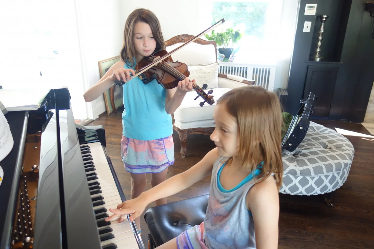 Kids Playing Music at Home