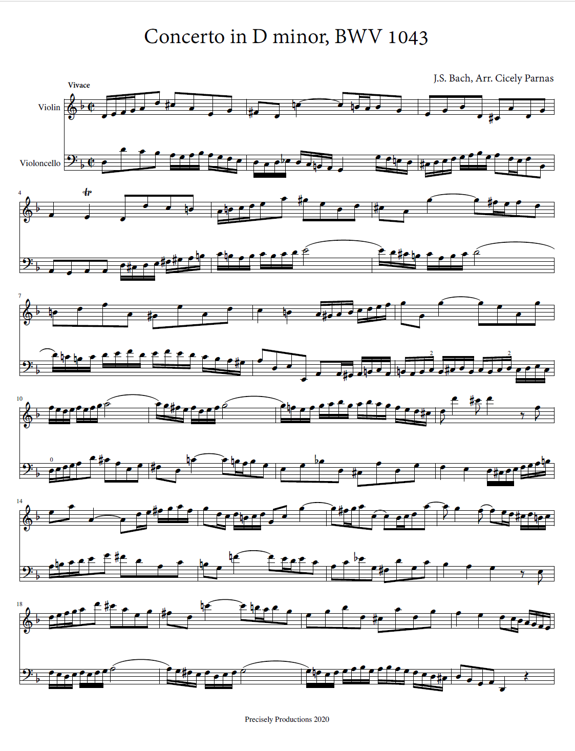 Violin Concerto/Cello..