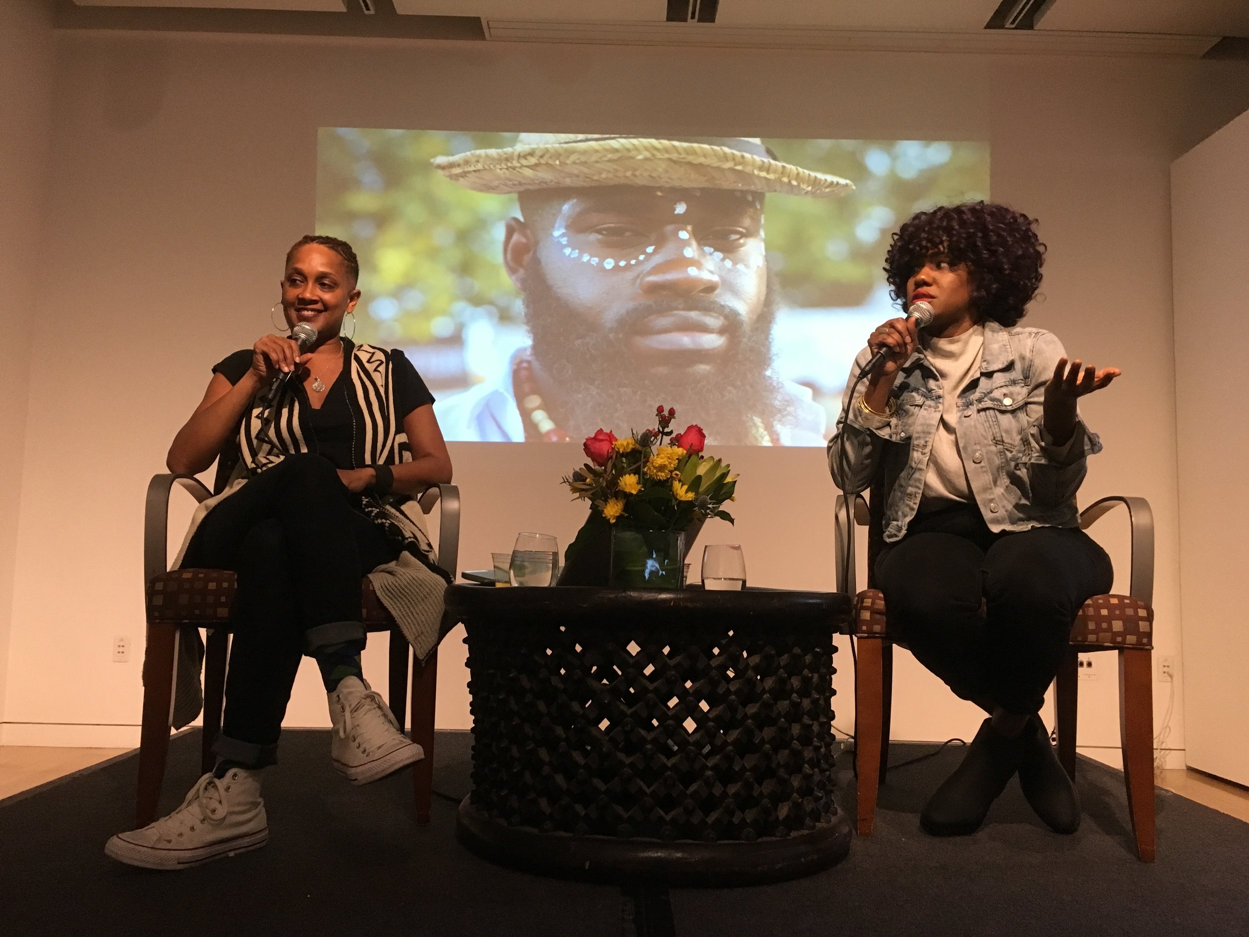 Adreinne Waheed and Anyka Barber in conversation at MoAD