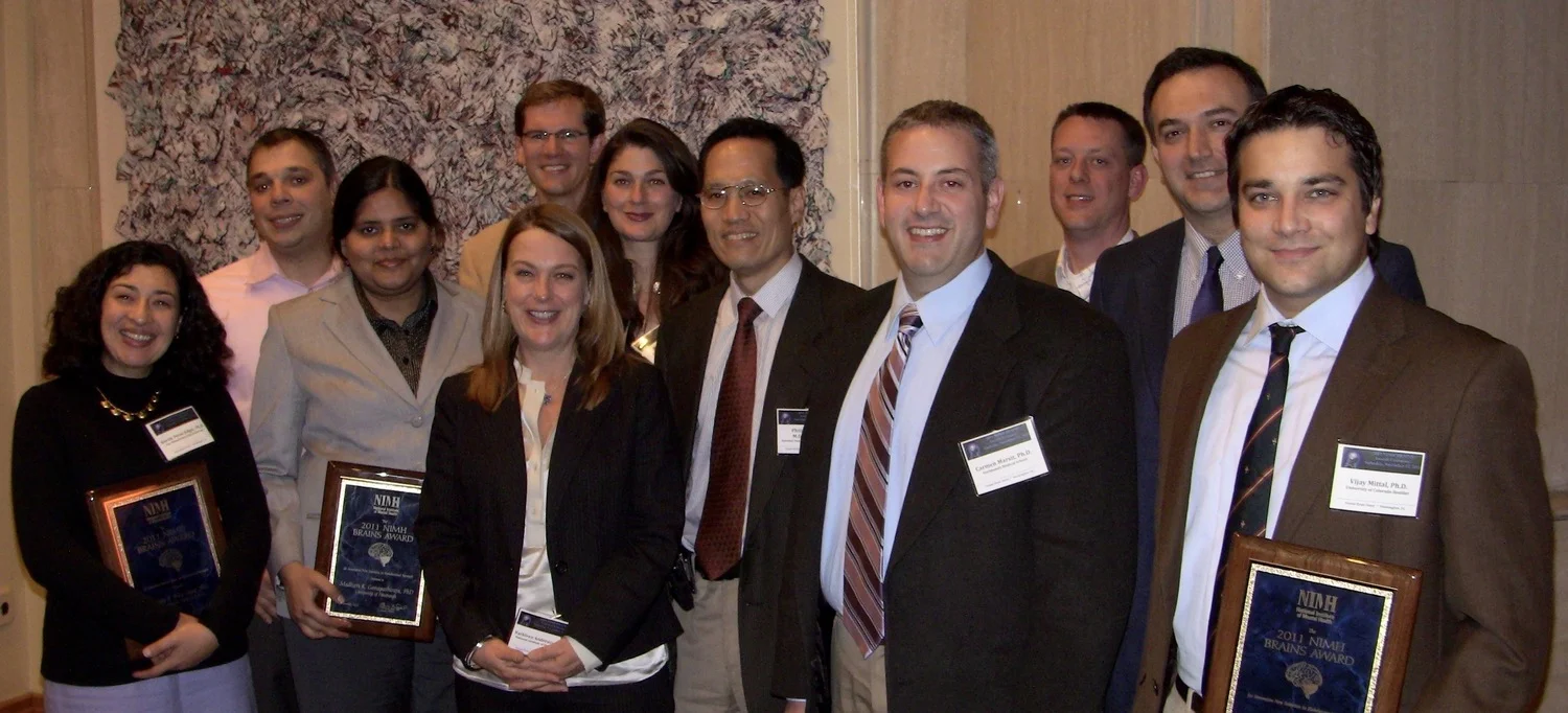 ADAPT Director Vijay Mittal (far right) at National Institute of Mental Health (NIMH), Biobehavioral Research Awards for Innovative New Scientists (BRAINS) in Washington DC