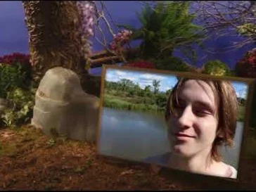 Feral and wide eyed in the garden clip