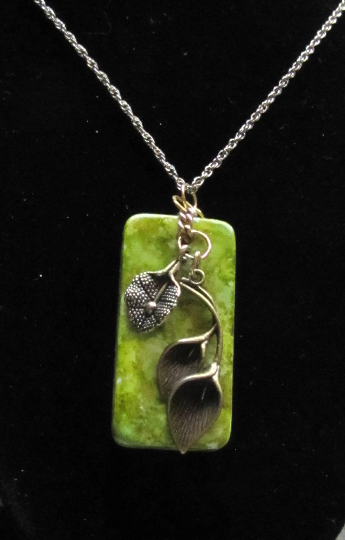 &nbsp; &nbsp; &nbsp;Domino pendant with &nbsp; &nbsp; &nbsp; &nbsp; &nbsp; &nbsp; &nbsp; &nbsp; &nbsp; charms 