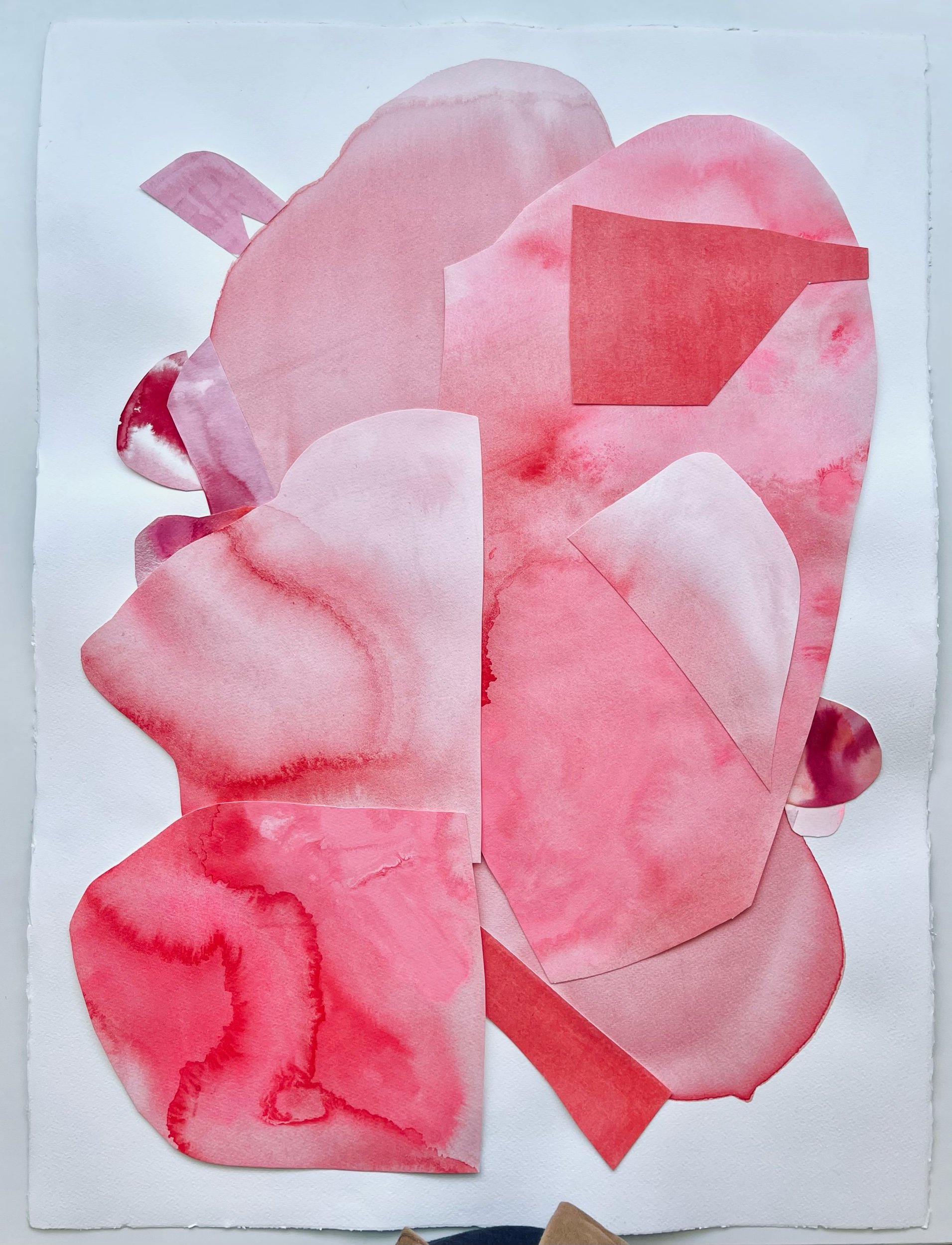 Choose a color that speaks to you, or represents a feeling you are aware you are currently feeling. Choose two other colors that support the waves of your experiencing that feeling. Without planning paint or draw with those three colors, letting the