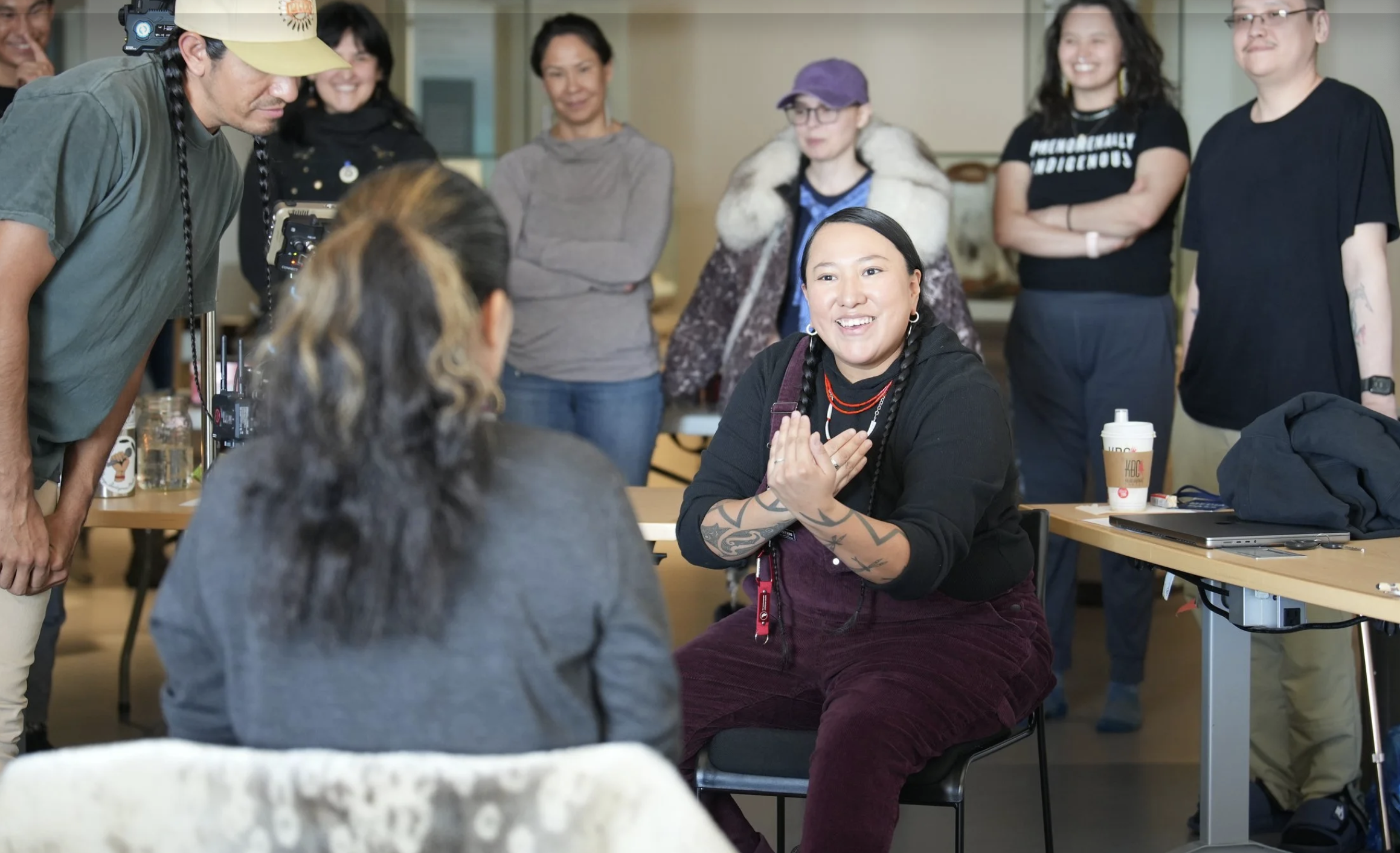 Filmmakers Intensive: Participants learn about filmmaking and narrative justice from Indigenous film professionals, fostering mentorship within the industry.