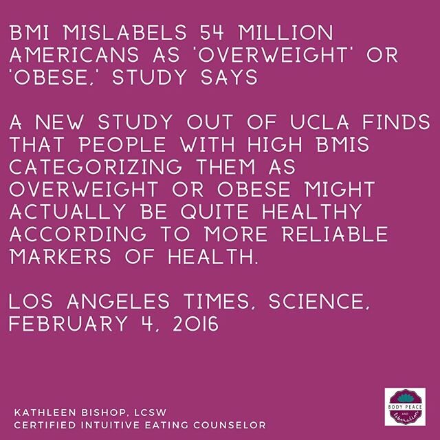 🔥🔥
Los Angeles Times, Science, February 4, 2016: &ldquo;BMI mislabels 54 million Americans as &lsquo;overweight&rsquo; or &lsquo;obese,&rsquo; study says

https://www.latimes.com/science/sciencenow/la-sci-sn-bmi-does-not-measure-health-20160204-sto