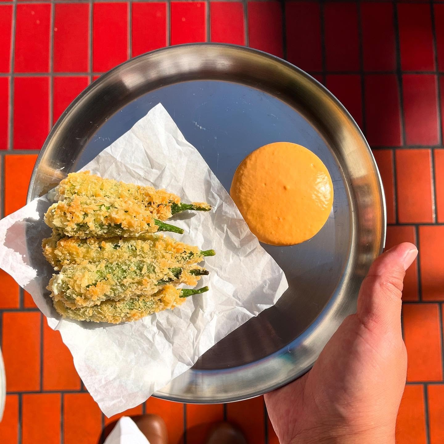 OKRA &amp; SERRANO POPPERS

~ whipped serrano-cream cheese stuffed okra ~ tomato aioli ~

in SUPER limited supply tonight &amp; tomorrow! 5:30 pm - 10 pm

SUMMER IS HERE BRUHHHHHH 🌶️🍅🍑🍓🫐🍆🍉🍈🥒🍒🫑