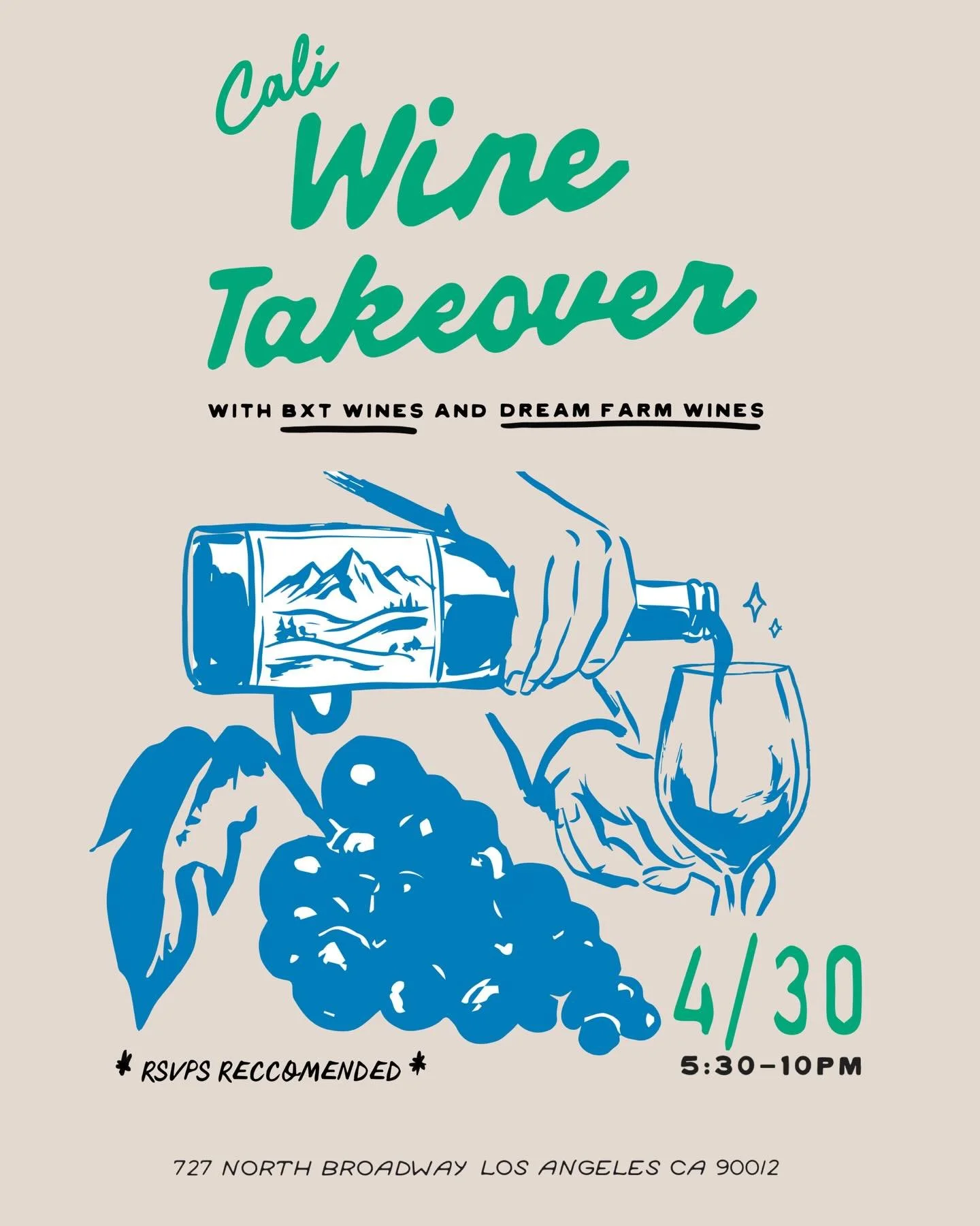 Wine Night on Thursday, 4/30! 

We&rsquo;re welcoming Jude of Dream Farm Wines and Tom of BXT Wines for a night of special pours! 

Dream Farm is Jude&rsquo;s passion project, highlighting lush Sonoma fruit with wines that are expressive, balanced, a
