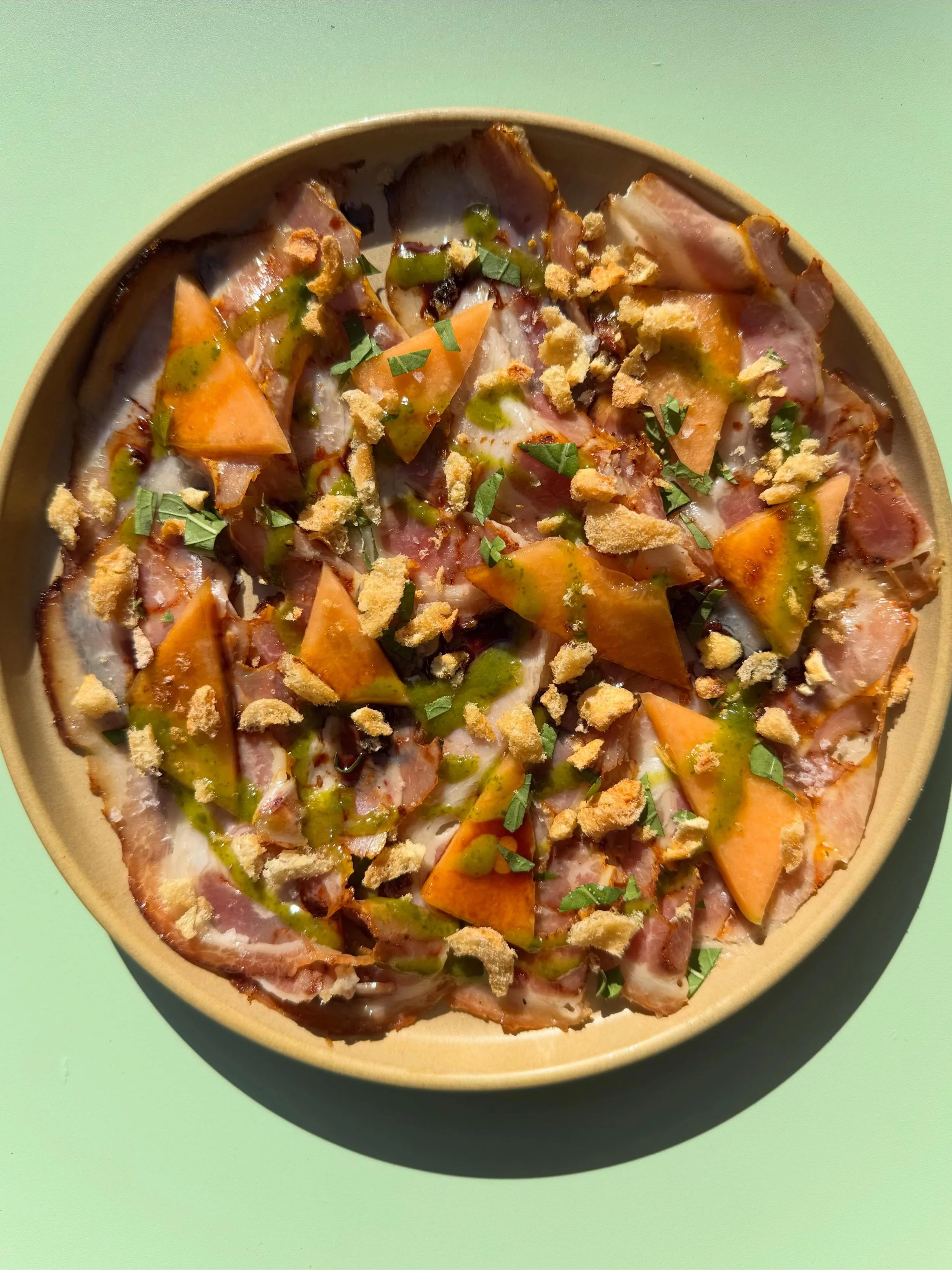&lsquo;Tis the season for melons 🍈 &thinsp;
&thinsp;
We&rsquo;re running back this special again tonight just incase you missed it. &thinsp;
&thinsp;
TOCINO MELON
house cured tocino ~ weiser sugarcane melon ~ mint &amp; holy basil chutney ~ chicharr