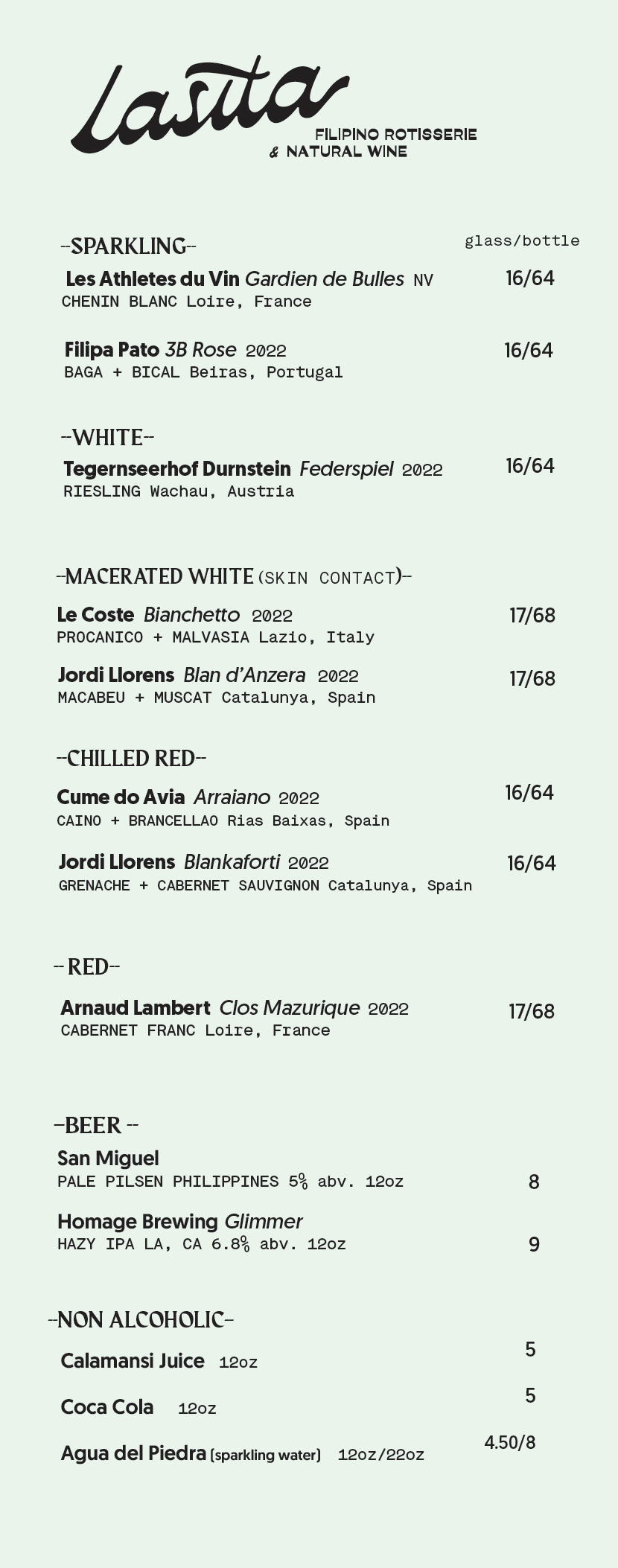 Lasita Rotisserie & Natural Wine