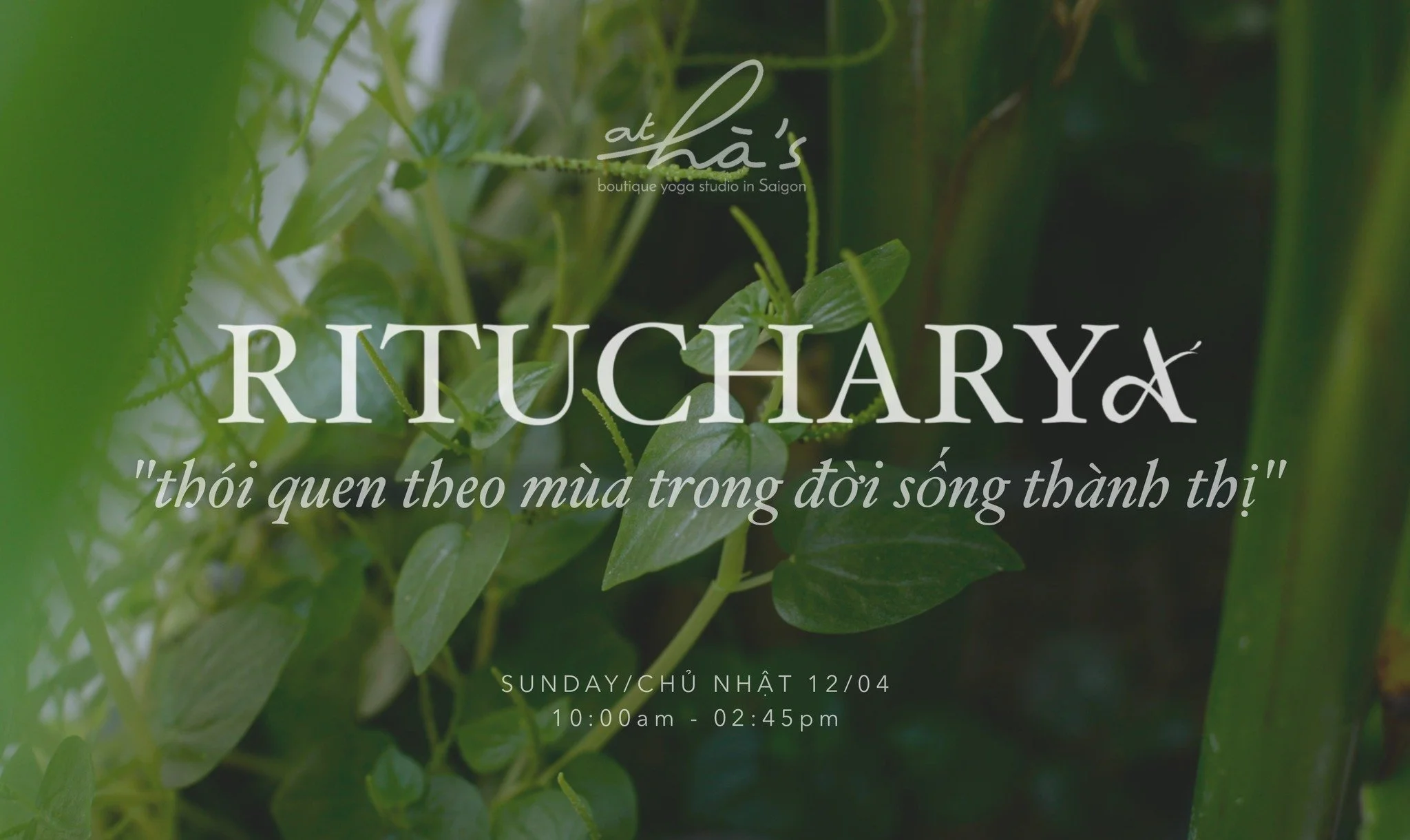 RITUCHARYA - THÓI QUEN THEO MÙA