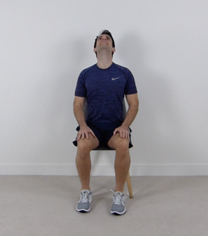neck stretch sitting exercise for seniors physiotherapist Mike Kutcher