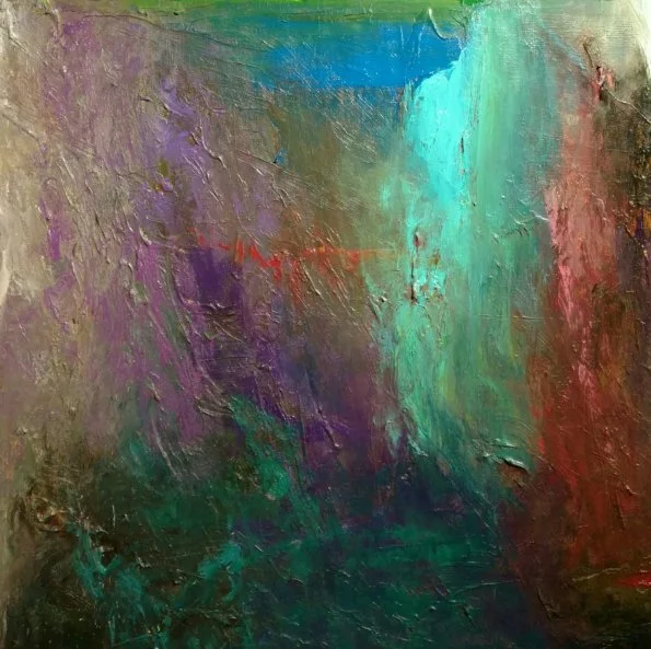 "Lotus" 40x40 acrylic on canvas