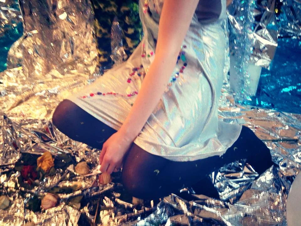 "Ceremony," (process view, during set & installation & video shoot, 2015)