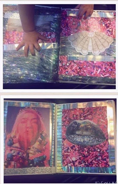 A view of the artist's sketchbook.