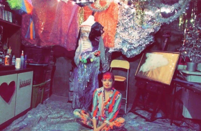 The artist in her studio.