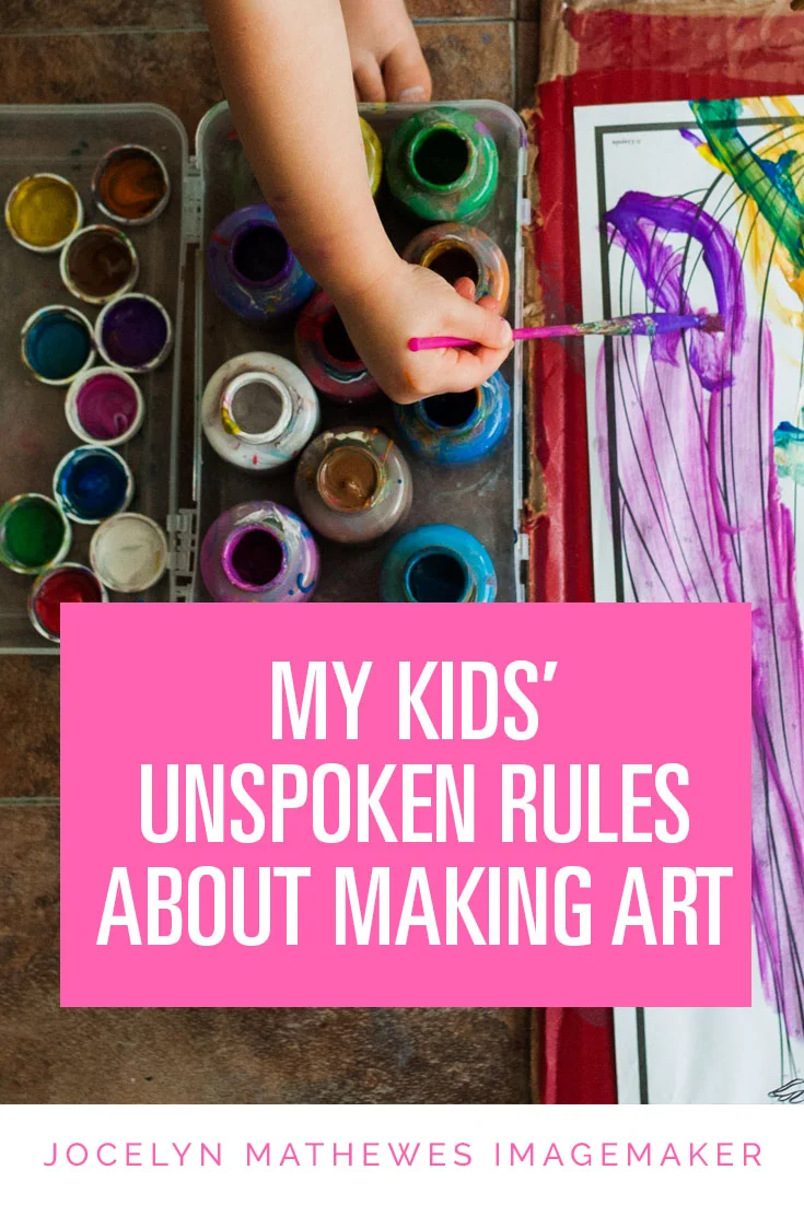 My kids' unspoken rules about making art
