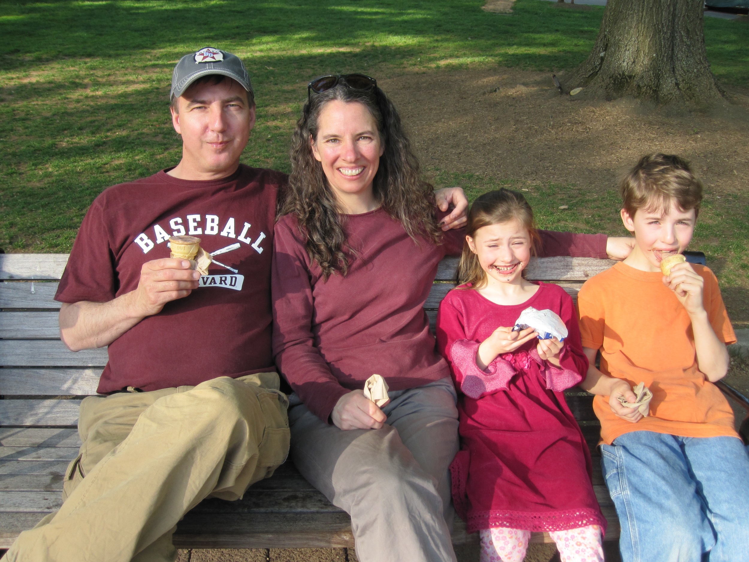 Rob with his wife Sally and children Matt and Phoebe