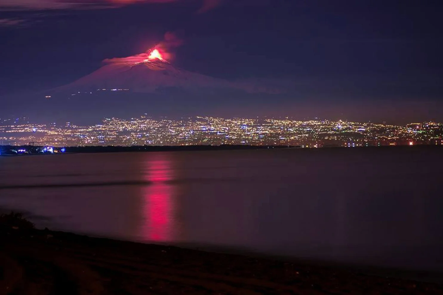 3:00 PM | Mount Etna erupts and lights up the skies in Sicily, Italy