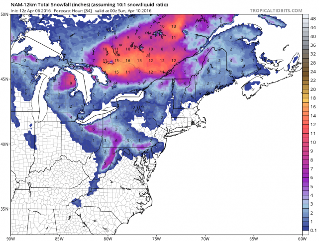 12:10 PM | **Another Arctic blast by the weekend and possible accumulating snow**