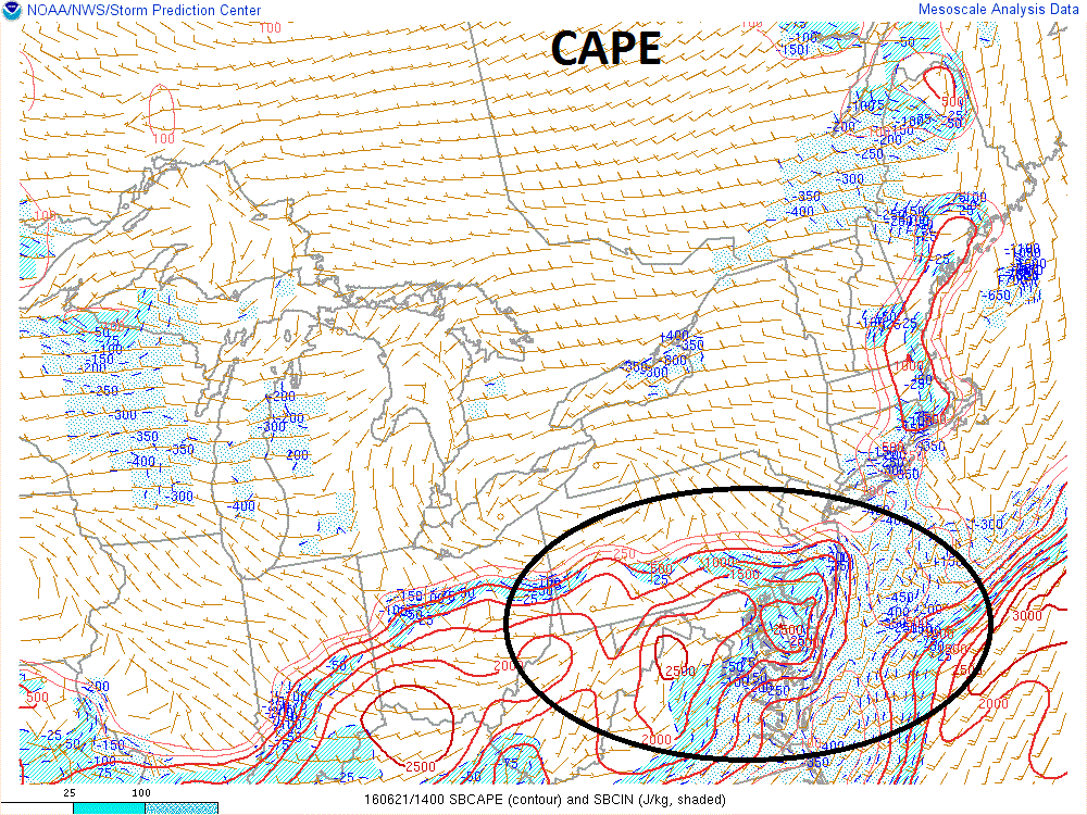 12:00 PM | *Severe weather threat this afternoon in parts of the Mid-Atlantic and again on Thursday*