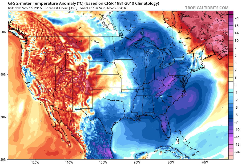 3:00 PM | *Cold blast brings a taste of winter to the Mid-Atlantic region on Sunday following a warm Friday/Saturday*