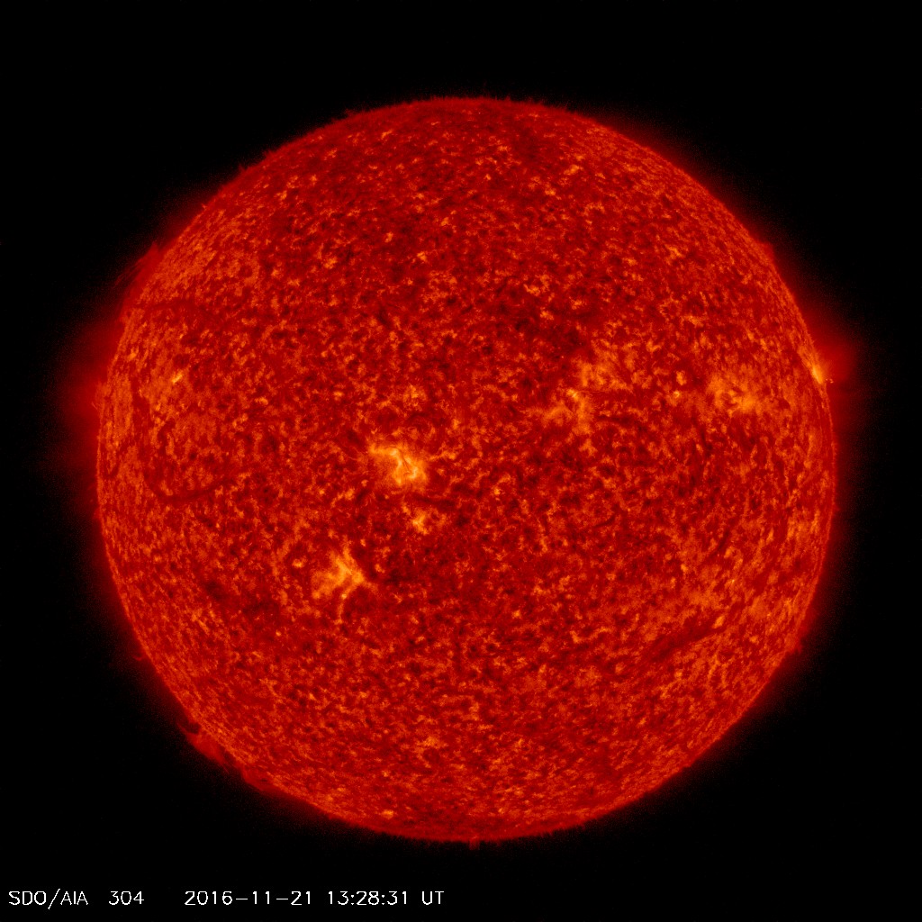 A current image of a very quiet looking sun; image courtesy NASA