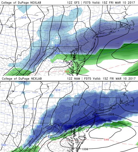 1:10 PM | *Snow threat continues here with storm number one (late Thursday night/early Friday)…second storm takes a southern route this weekend…third system possible early next week*