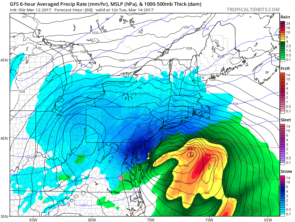 9:00 AM (Sunday) | ****Major storm roars up the east coast Monday night and Tuesday****