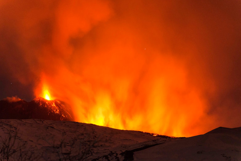 Mount Etna, Europe’s most active volcano, spewed lava during an eruption early Thursday, 3/16/17. Credit Salvatore Allegra/Associated Press
