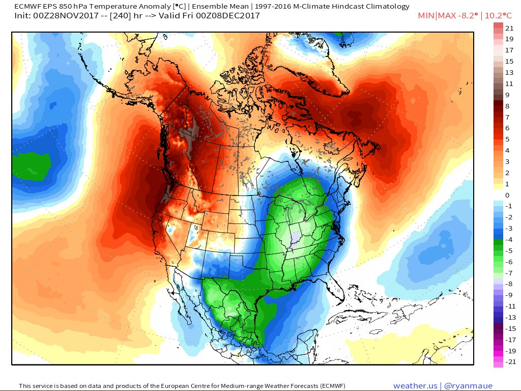 11:00 AM | **Winter is coming…significant pattern change begins late next week in the eastern US**