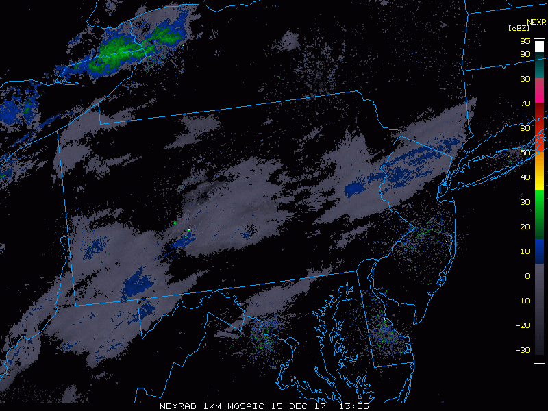 Friday 11:00 AM | **Snow coverage and intensity now increasing in Mid-Atlantic region as jet-streak induced upward motion arrives**