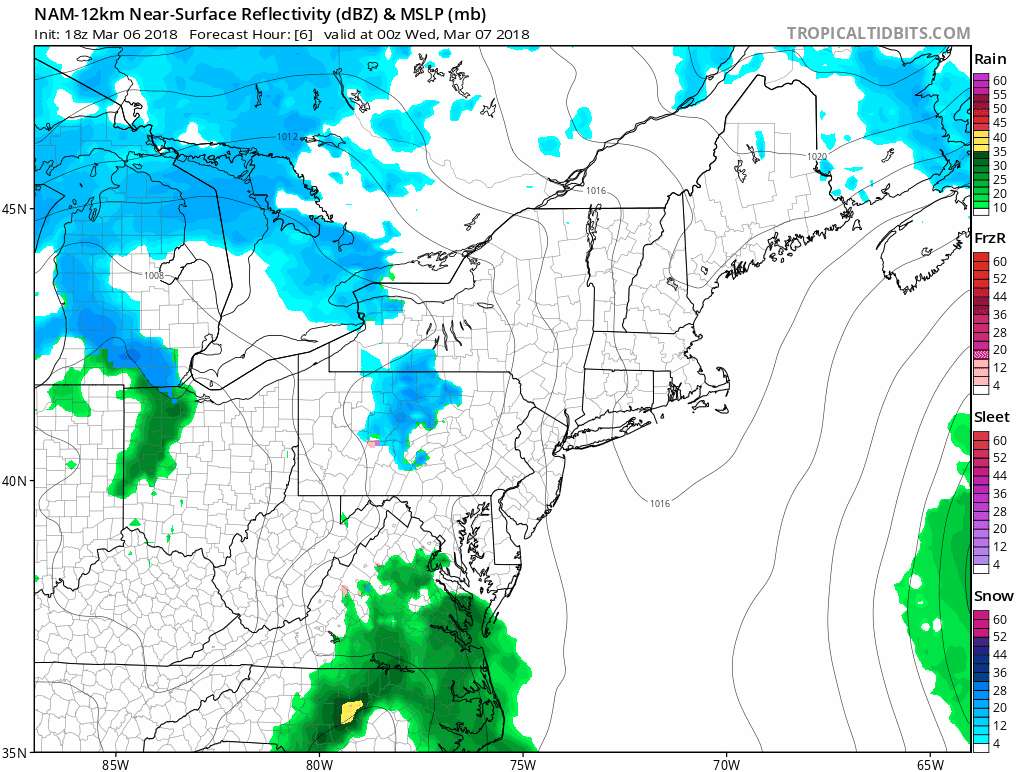 7:30 PM (Tuesday evening) | *****Major snowstorm on Wednesday in much of I-95 corridor with the potential of intense snow bands and even “thunder snow”*****