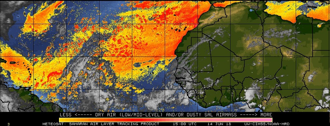 "Saharan Dust" on June 14, 2018