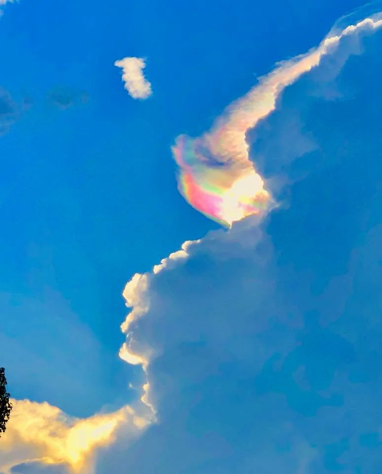 Rainbow effect in a cloud