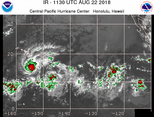 2:30 PM | *Major Hurricane Lane headed towards the Hawaiian Islands, but landfall not likely…now a high end category 4 storm…increasing wind shear should gradually weaken Hurricane Lane next few days*