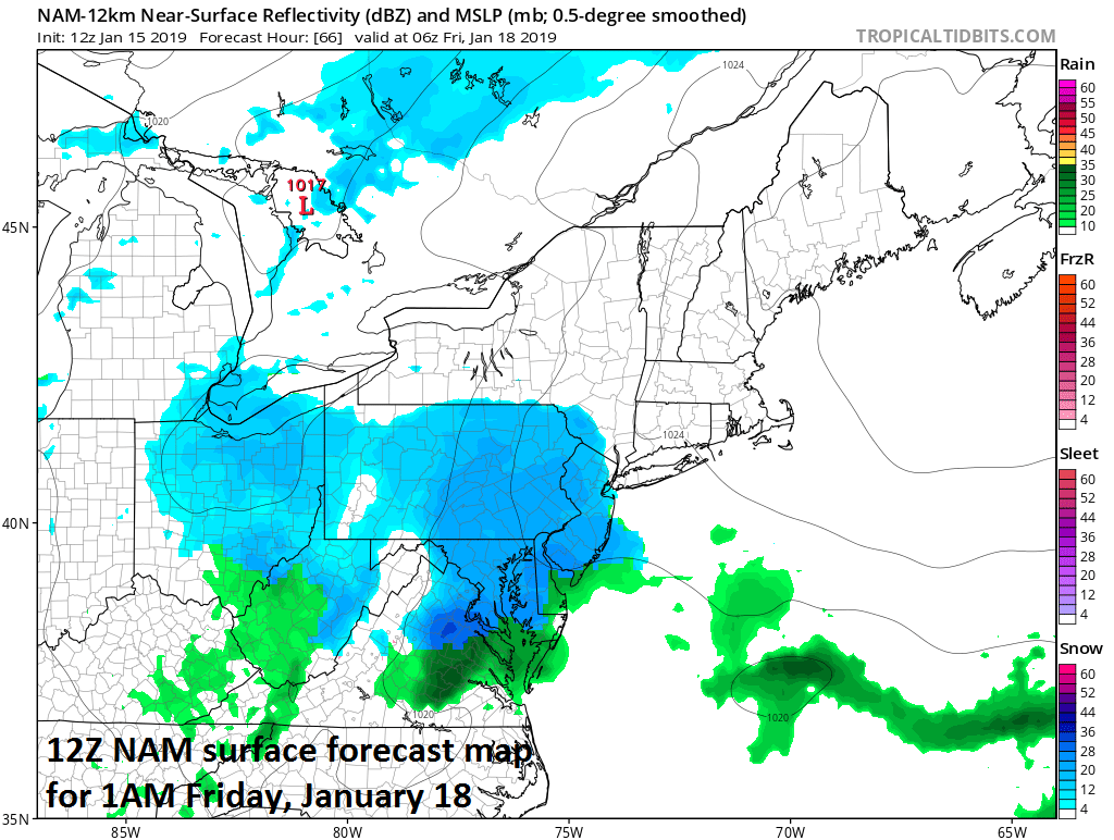 12:00 PM | **Accumulating snow likely in much of the Mid-Atlantic on Thursday night…significant weekend storm to bring rain, ice and/or snow...Arctic blast follows**