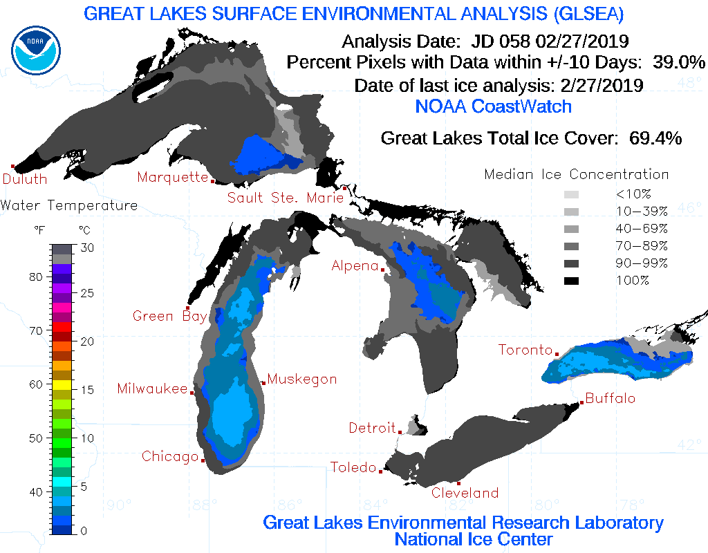 Great Lakes ice cover