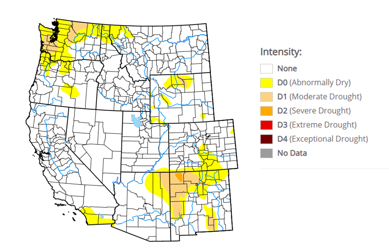The drought is over in California and the Sierra Nevada snow pack bodes well for a continuing water supply going forward (through snow melt); courtesy NOAA