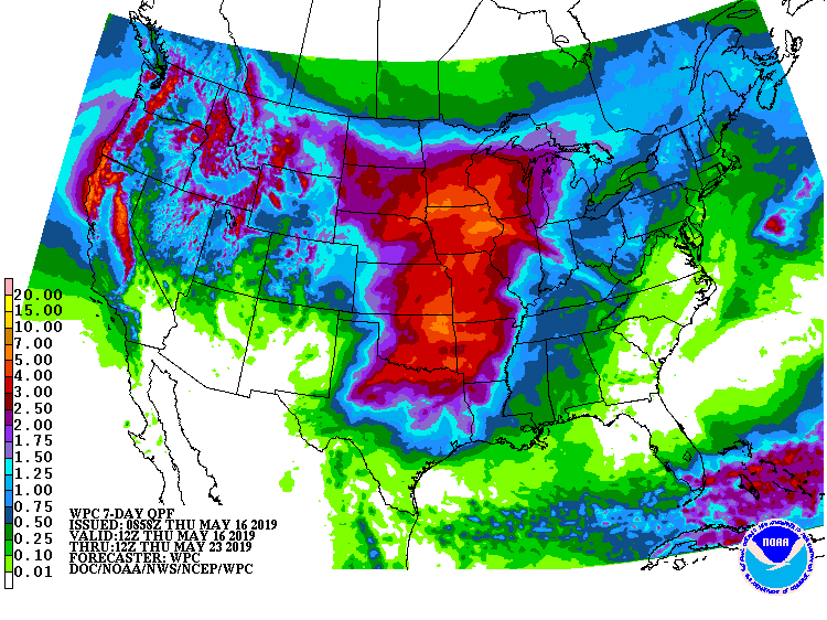 3:15 PM (Thursday) | **An active weather pattern setting up for the southern and central Plains in terms of severe weather and flooding rains...biggest threat comes on Monday/Monday night**
