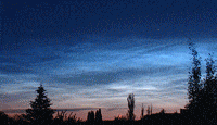 The best way to view noctilucent clouds is through a video of several frames. This video was recorded by Keven Lapp outside Edmonton, Alberta, show their hypnotic fine-structured rippling motions (courtesy spaceweather.com ).
