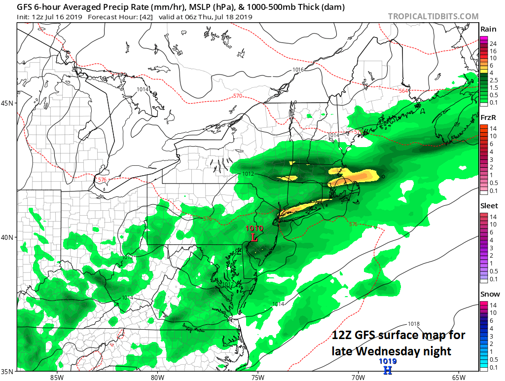 3:00 PM | ***Thunderstorm and heavy rain threat tonight into Thursday as Barry’s remains pass through the region…an atmospheric blow torch from Friday into Monday with 100 degrees on the table***