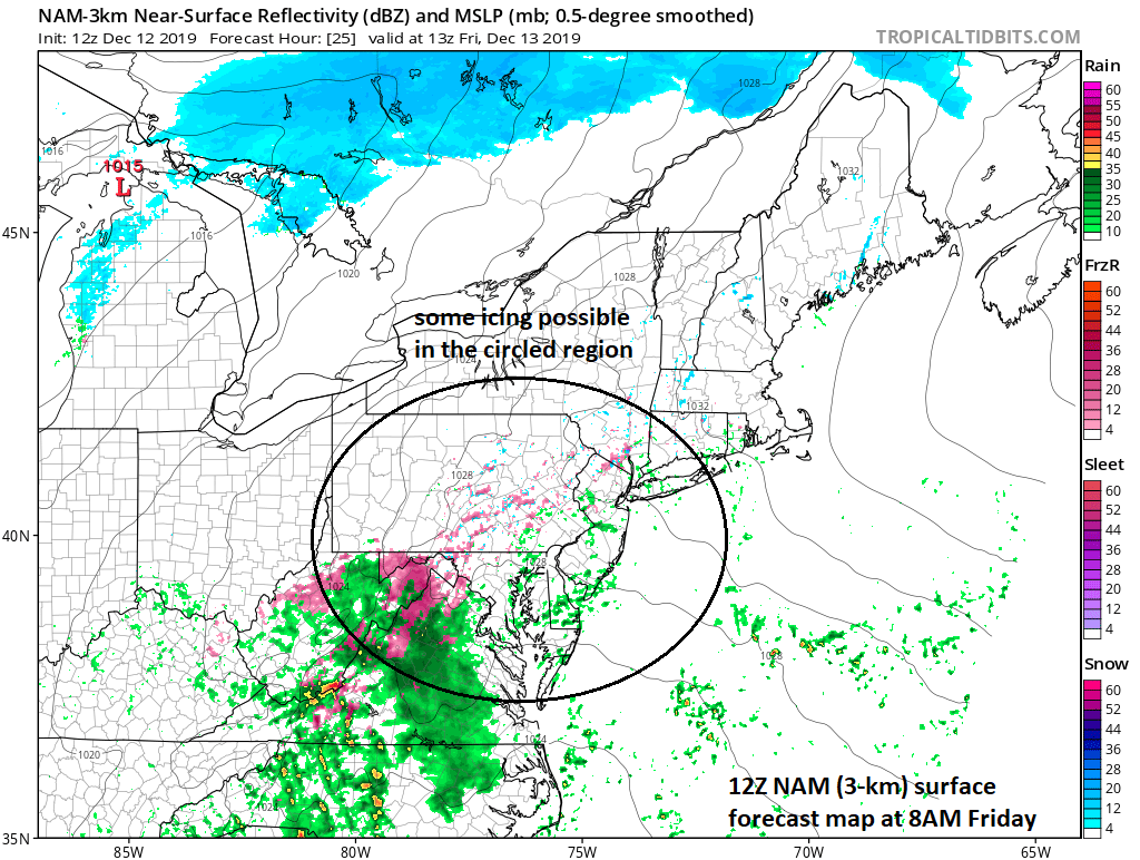 11:30 AM (Thursday) | *Two storms to deal with next several days…mainly a rain event from initial storm, but there can be some icing at the onset early Friday…snow/ice/rain threat early next week*