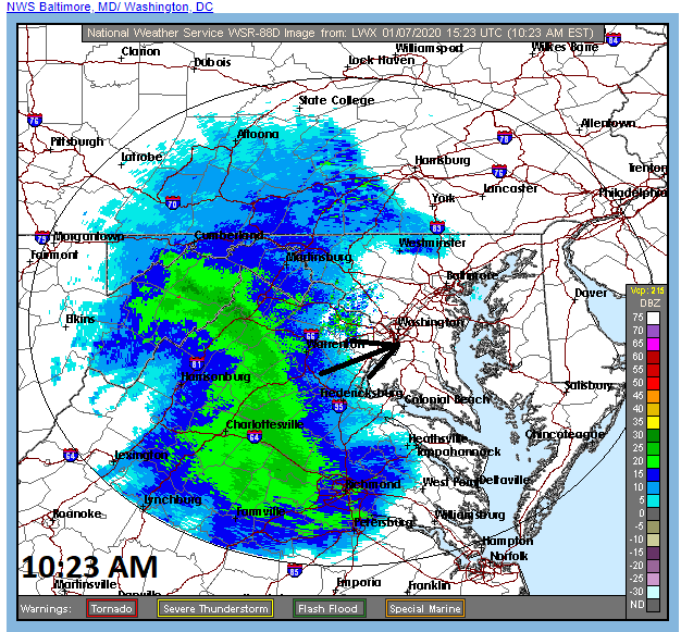10:40 AM (Tuesday) | ***Accumulating snow now closing in on the DC metro region…reaches Philly in the mid-to-late afternoon hours...snow squalls on Wednesday***