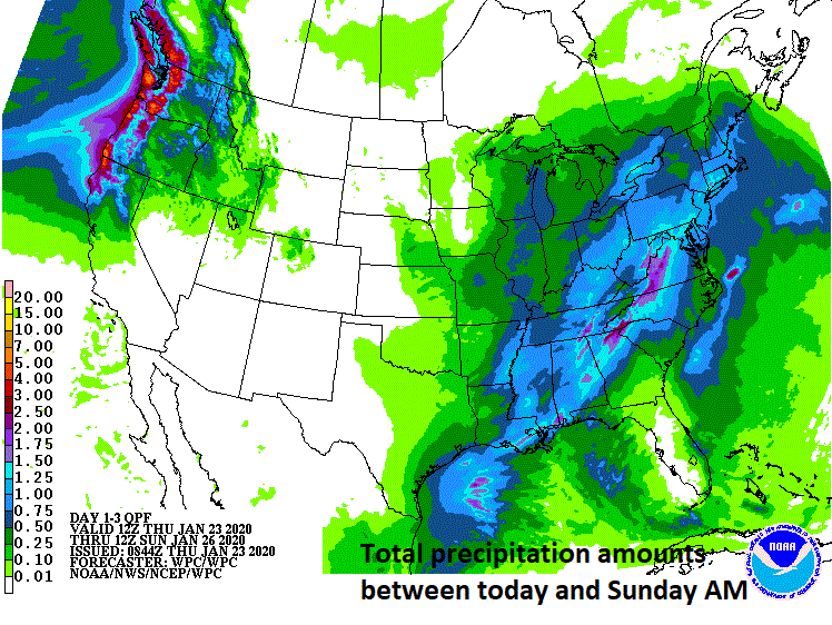12:45 PM (Thursday) | *A soaking rain event in the DC-to-Philly-to-NYC