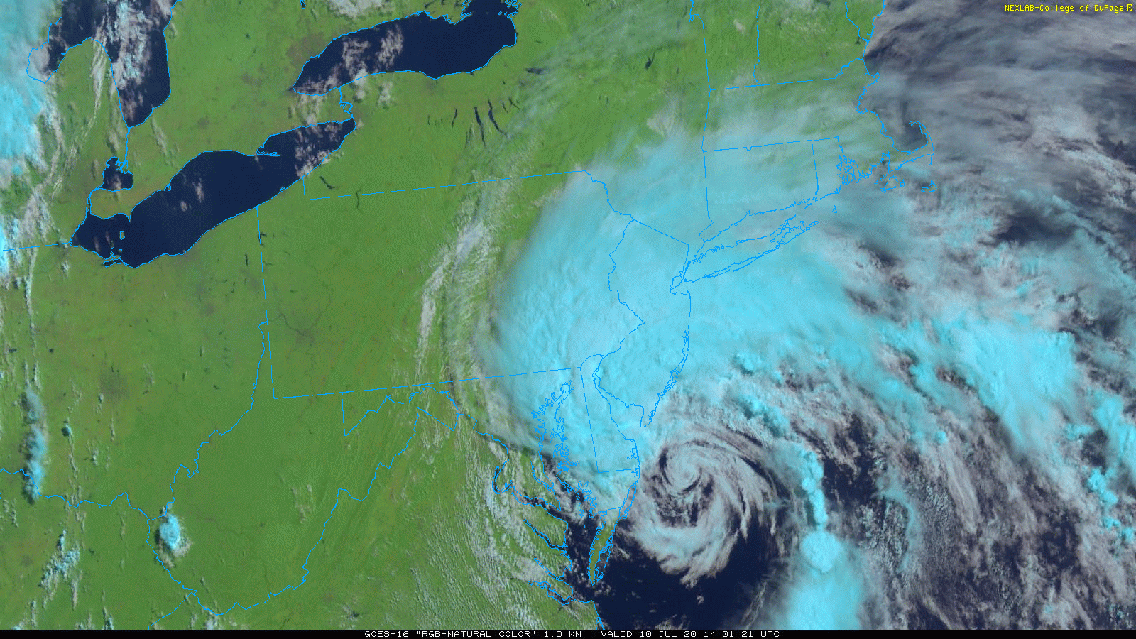 11:00 AM (Friday) | ***Tropical Storm Fay continues to pound away at the eastern Mid-Atlantic...now with 60 mph maximum sustained winds***