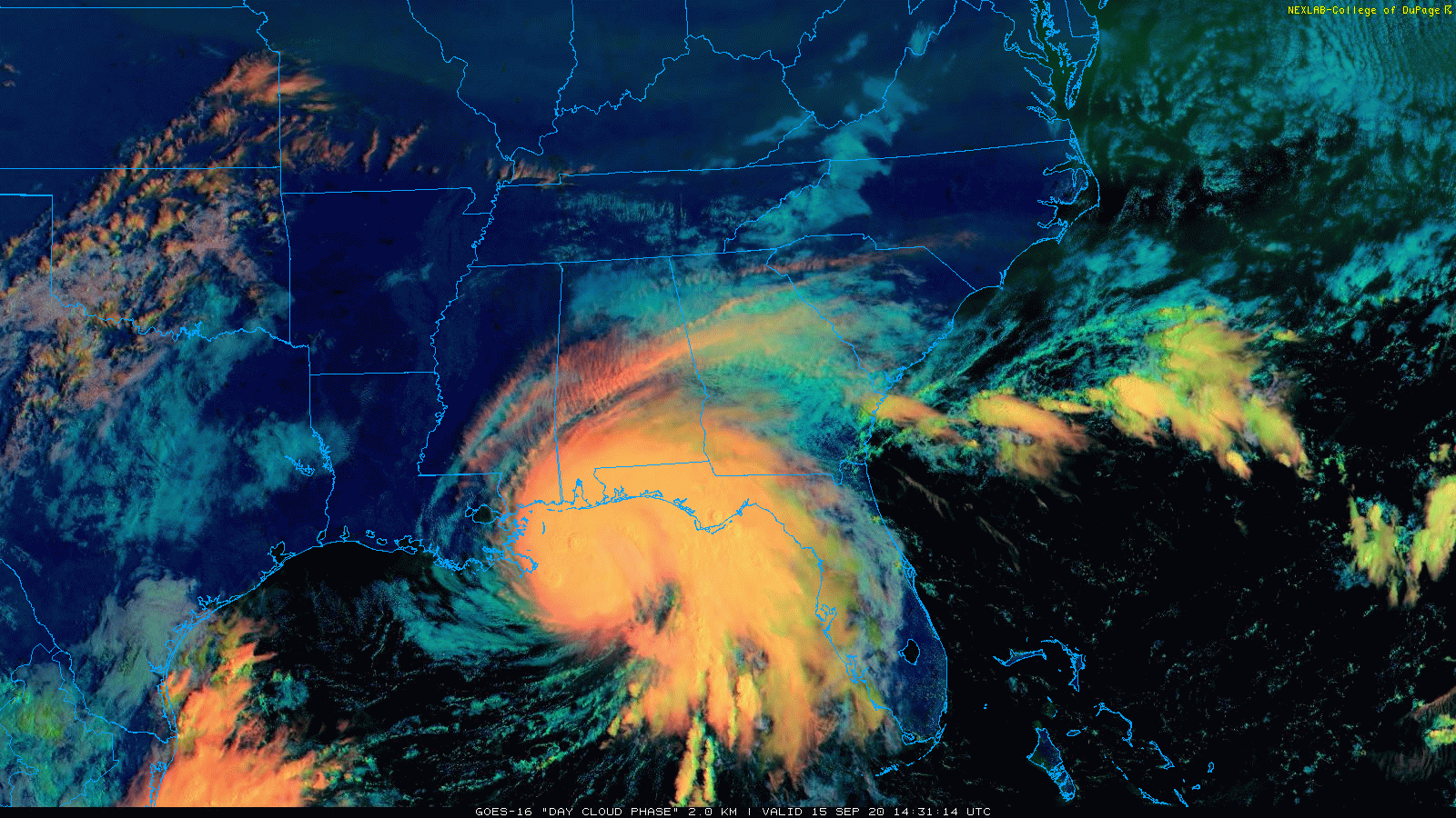 11:15 AM (Tuesday) | *Hurricane Sally has slowed down to a crawl…two feet of rain possible in some spots next couple of days…wildfire smoke makes it all the way to the Mid-Atlantic/Northeast US*