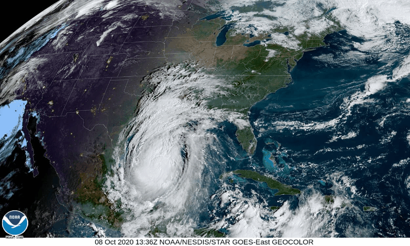 10:45 AM (Thurs.) | *Hurricane “Delta” heading towards southwestern Louisiana with landfall likely late tomorrow…remnants to bring rain to the Deep South, Tennessee Valley and the Mid-Atlantic*